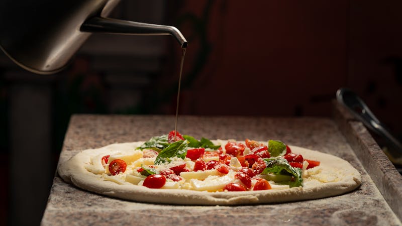 Classic Margherita pizza with fresh basil